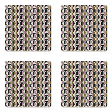 Retro Coaster Set of 4 Bauhaus Style Abstract Geometric Pattern with Contrast Circles Squares and Rectangles Square Hardboard Gloss Coasters Standard Size Multicolor by Ambesonne
Retro Coaster Set of 4 Bauhaus Style Abstract Geometric Pattern with Contrast Circles Squares and Rectangles Square Hardboard Gloss Coasters Standard Size Multicolor by Ambesonne