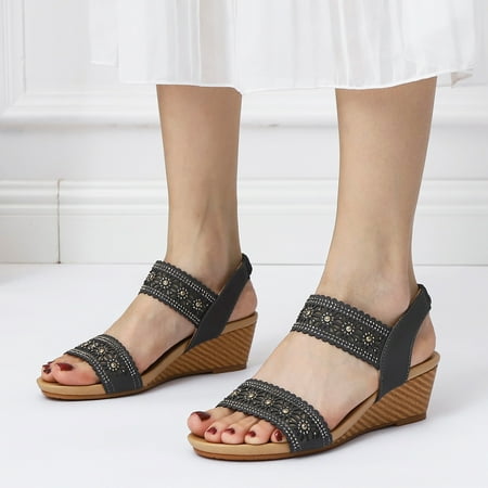 uikmnh Women Shoes Wedges Sandals For Women Sandals Peep Toe Bohemia Sandals Wedges Beach Shoes Grey 6.5
uikmnh Women Shoes Wedges Sandals For Women Sandals Peep Toe Bohemia Sandals Wedges Beach Shoes Grey 6.5