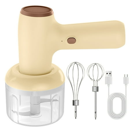 JANGSLNG 1 Set Electric Egg Beater Automatic Type-C Charging 2-in-1 Wireless Handheld Cream Mixer Mini Grinder Kitchen Gadget
JANGSLNG 1 Set Electric Egg Beater Automatic Type-C Charging 2-in-1 Wireless Handheld Cream Mixer Mini Grinder Kitchen Gadget