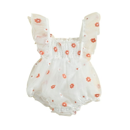 Summer Baby Girl Romper Newborn Ruffle Sleeve Floral Embroidery Mesh Bodysuit Infant Jumpsuits
Summer Baby Girl Romper Newborn Ruffle Sleeve Floral Embroidery Mesh Bodysuit Infant Jumpsuits