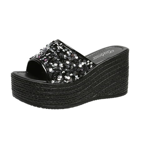 Womens Sandals Ladies Shoes Fashion Comfortable Platform Wedge Sandals Rhinestone Sequin Fish Mouth Sandals Women S Sandals Pu Black 42
Womens Sandals Ladies Shoes Fashion Comfortable Platform Wedge Sandals Rhinestone Sequin Fish Mouth Sandals Women S Sandals Pu Black 42