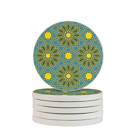 Circular Drink Coasters Set Seamless Flower Pattern Beautiful Home Decor Diatomite Heat-Resistant Diatomite Protect Table Countertop
Circular Drink Coasters Set Seamless Flower Pattern Beautiful Home Decor Diatomite Heat-Resistant Diatomite Protect Table Countertop