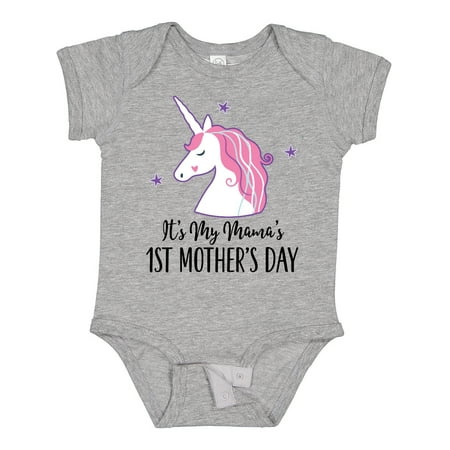 Inktastic 1st Mothers Day Unicorn Baby Girl Gift Baby Girl Bodysuit