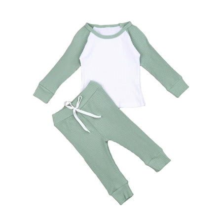 Unisex Infant Baby Clothes Knitted Cotton Long Sleeve Sweatshirts Tops Drawstring Pants Outfit 2PC Pajamas Set
Unisex Infant Baby Clothes Knitted Cotton Long Sleeve Sweatshirts Tops Drawstring Pants Outfit 2PC Pajamas Set