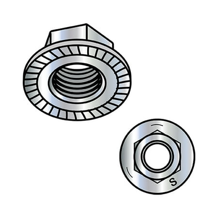 5/16-18 Serrated Large Flange Hex Lock Nuts Grade 5 Zinc (Pack Qty 1 500) BC-31NRL5