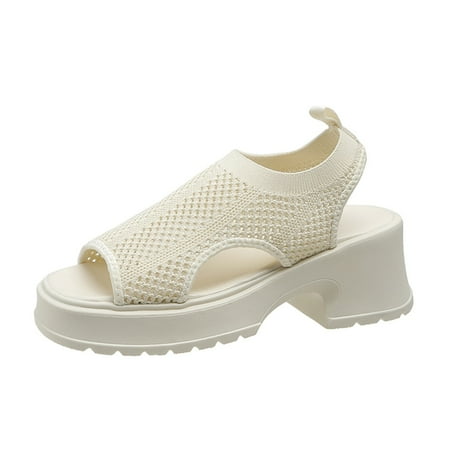 Women Shoes Thick Heel Sandals Summer Knitted Breathable Thick Bottom Sports Leisure Fish Mouth Beach Shoes
Women Shoes Thick Heel Sandals Summer Knitted Breathable Thick Bottom Sports Leisure Fish Mouth Beach Shoes