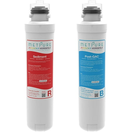 Metpure Versatile MV-RBSET Red (R) + Blue (B) Quick Twist Filter Set Replacement Cartridge Bundle (1 x Sediment 1 x Post GAC Filter)
Metpure Versatile MV-RBSET Red (R) + Blue (B) Quick Twist Filter Set Replacement Cartridge Bundle (1 x Sediment 1 x Post GAC Filter)
