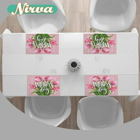 Flowers Tulips Placemats Set of 4 Happy Mothers Day 12 x 18 in Washable Heat-Resistant Table Place Mats Rectangle for Kitchen Dining Table Home Decoration Pink
Flowers Tulips Placemats Set of 4 Happy Mothers Day 12 x 18 in Washable Heat-Resistant Table Place Mats Rectangle for Kitchen Dining Table Home Decoration Pink