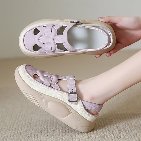 XIAQUJ Women s Sandals 2023 Thick Sole Outwear Breathable Woven Heart Hole Shoes Soft Flat Bottom Hollow Out Single Shoes Sandals for Women Purple 7(38)
XIAQUJ Women s Sandals 2023 Thick Sole Outwear Breathable Woven Heart Hole Shoes Soft Flat Bottom Hollow Out Single Shoes Sandals for Women Purple 7(38)