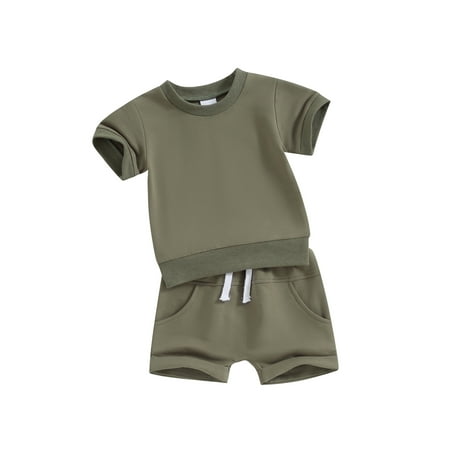 Co.MMehjri Toddler Baby Summer Clothes 3M 6M 9M 12M 18M 2T 3T Infant Solid Color Short Sleeve Round Neck T-Shirt with Shorts 2Pcs Outfit
Co.MMehjri Toddler Baby Summer Clothes 3M 6M 9M 12M 18M 2T 3T Infant Solid Color Short Sleeve Round Neck T-Shirt with Shorts 2Pcs Outfit