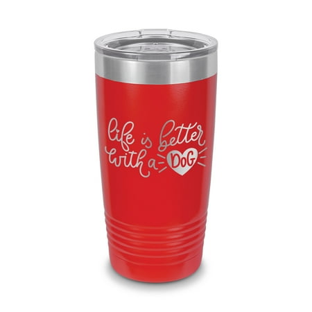 Life Is Better With A Dog Tumbler 20 oz - Laser Engraved w/ Clear Lid - Stainless Steel - Vacuum Insulated - Double Walled - Travel Mug - pet lover animal - Red
Life Is Better With A Dog Tumbler 20 oz - Laser Engraved w/ Clear Lid - Stainless Steel - Vacuum Insulated - Double Walled - Travel Mug - pet lover animal - Red