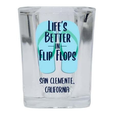 San Clemente California Souvenir 2 Ounce Square Shot Glass Flip Flop Design 4-Pack
San Clemente California Souvenir 2 Ounce Square Shot Glass Flip Flop Design 4-Pack