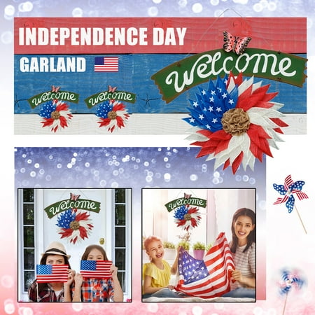 TALKVE Simple lightweight and wear resistant for Hanging Front Wall American Wreath Patriotic Welcome Pendant Door Wall Home Decor
TALKVE Simple lightweight and wear resistant for Hanging Front Wall American Wreath Patriotic Welcome Pendant Door Wall Home Decor