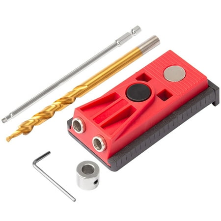 Pocket Hole Jig Set with Two Hole Jig Step Drill Bit Stop Collar Square Drive Bit Adjustable to Use Joinery Set
Pocket Hole Jig Set with Two Hole Jig Step Drill Bit Stop Collar Square Drive Bit Adjustable to Use Joinery Set
