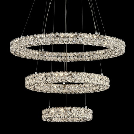 Inspire Me Home Chrome Pendant Chandelier 27 1/2 Wide 3-Light Modern LED Tiered Crystal Ring for Dining Room House Kitchen
Inspire Me Home Chrome Pendant Chandelier 27 1/2 Wide 3-Light Modern LED Tiered Crystal Ring for Dining Room House Kitchen