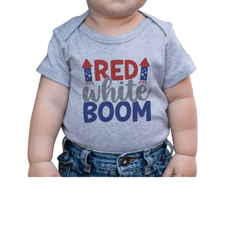 7 ate 9 Apparel Kids Patriotic 4th of July Outfit - Red White Boom Fireworks Grey Onepiece 0-3 Months
7 ate 9 Apparel Kids Patriotic 4th of July Outfit - Red White Boom Fireworks Grey Onepiece 0-3 Months