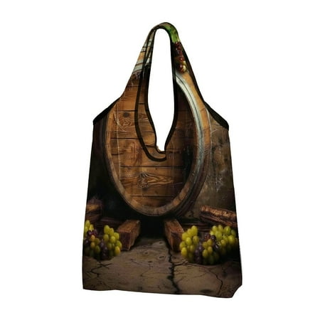 Wuche Grapes Wine Barrel Still Life Reusable Shopping Bag Washable Polyester 15x25 Inches 15x25in
Wuche Grapes Wine Barrel Still Life Reusable Shopping Bag Washable Polyester 15x25 Inches 15x25in