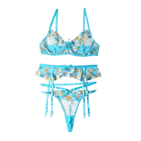 Plus Size Lingerie Women Sexy Hollow out Lace Sleepwear Flower Embroidery Three-point Garter 3 Piece Nighty Set
Plus Size Lingerie Women Sexy Hollow out Lace Sleepwear Flower Embroidery Three-point Garter 3 Piece Nighty Set