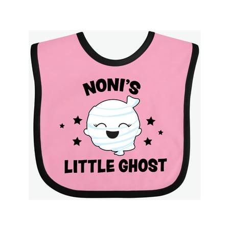 Inktastic Cute Noni s Little Ghost with Stars Gift Baby Girl Bib
