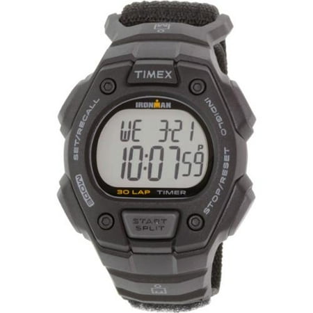 Timex Men's Ironman Classic 30 Black Watch, Fast Wrap Velcro Strap - Walmart.com