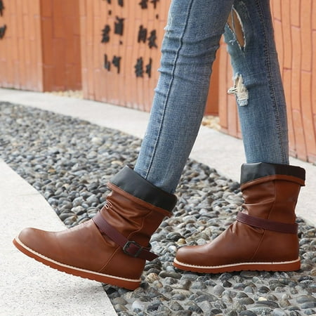 Women s Shoes Fashion Round Toe Mid-heel High Barrel Knight Buckle Retro Long Women Boots
Women s Shoes Fashion Round Toe Mid-heel High Barrel Knight Buckle Retro Long Women Boots