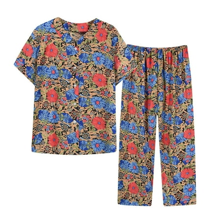 Wide Leg Pants Sets Women 2 Piece Outfits Casual Short Sleeve Button Floral Tops Capri Pants Lounge Sets Pajamas Sets
Wide Leg Pants Sets Women 2 Piece Outfits Casual Short Sleeve Button Floral Tops Capri Pants Lounge Sets Pajamas Sets