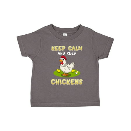 Inktastic Keep Calm and Keep Chickens Farmer Gift Toddler Boy or Toddler Girl T-Shirt