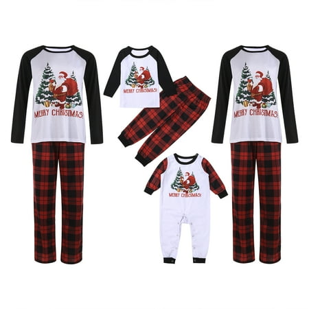 Fashion Family Parent-child Pajamas Christmas Hat or Santa Claus Print Top and Elastic Plaid Trousers Two Piece Set
Fashion Family Parent-child Pajamas Christmas Hat or Santa Claus Print Top and Elastic Plaid Trousers Two Piece Set