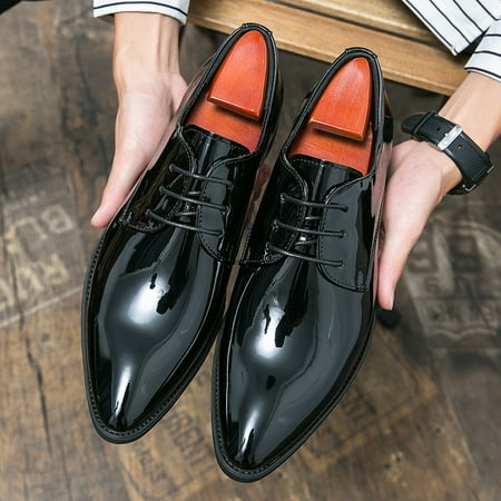 Men‘s Fashion Pointed Toe Patent Leather Oxfords Dress Shoes Derby Shoes Business Formal Shoes Christmas Gift
Men‘s Fashion Pointed Toe Patent Leather Oxfords Dress Shoes Derby Shoes Business Formal Shoes Christmas Gift