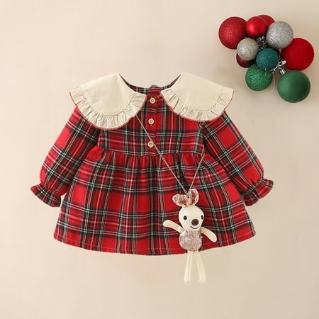 Fesfesfes Kids Girl Cute Tops Baby Long-sleeve Shirts Sweetheart Neck Plaid Shirts Infant Baby Tops with Rabbit Hanging Ornaments
Fesfesfes Kids Girl Cute Tops Baby Long-sleeve Shirts Sweetheart Neck Plaid Shirts Infant Baby Tops with Rabbit Hanging Ornaments
