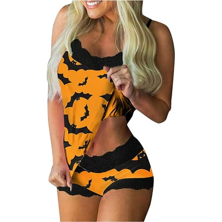 Print Set Lingerie Sleepwear Halloween Shorts Women Lace Sleeveless Cami Pajamas Women Suits & Sets Snow Overalls Women
Print Set Lingerie Sleepwear Halloween Shorts Women Lace Sleeveless Cami Pajamas Women Suits & Sets Snow Overalls Women