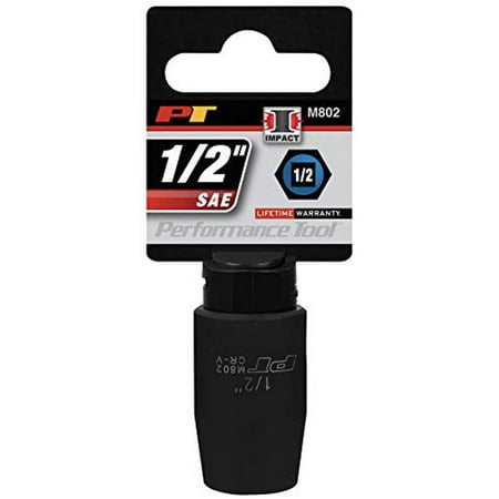2PK Performance Tool M802 1/2 Dr. 1/2 6-Point Impact Socket