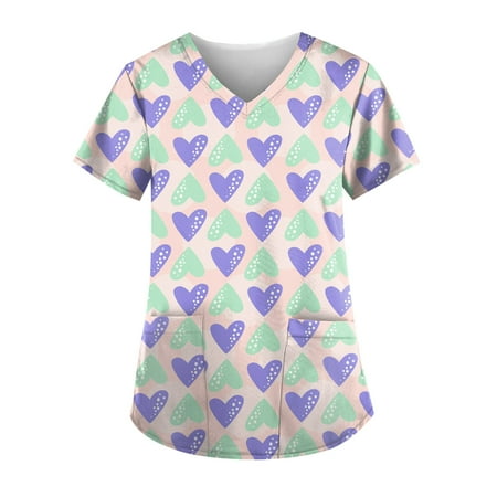 Cakiesky Scrub Tops for Women Breathable V-Neck Printed Short-Sleeve Jogger Scrubs for Women with Pockets Purple XXXL
Cakiesky Scrub Tops for Women Breathable V-Neck Printed Short-Sleeve Jogger Scrubs for Women with Pockets Purple XXXL