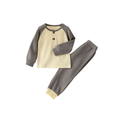 Canrulo Toddler Baby Boy Girl Clothes Waffle Contrast Long Sleeve Sweatshirt Top Pants Pajamas 2Pcs Fall Winter Outfits Gray 2-3 Years
Canrulo Toddler Baby Boy Girl Clothes Waffle Contrast Long Sleeve Sweatshirt Top Pants Pajamas 2Pcs Fall Winter Outfits Gray 2-3 Years