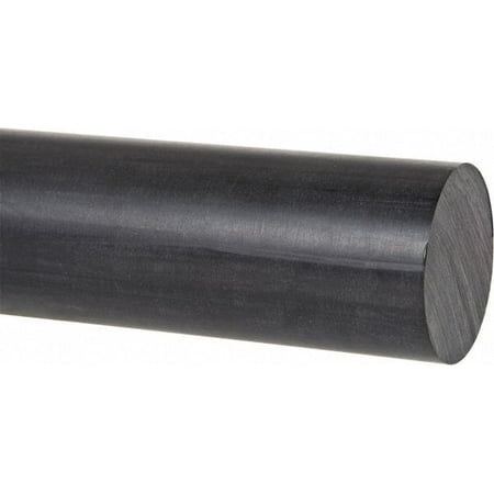 Made in USA 4 Long 1-1/4 Diam PPO (Noryl) Plastic Rod Black
