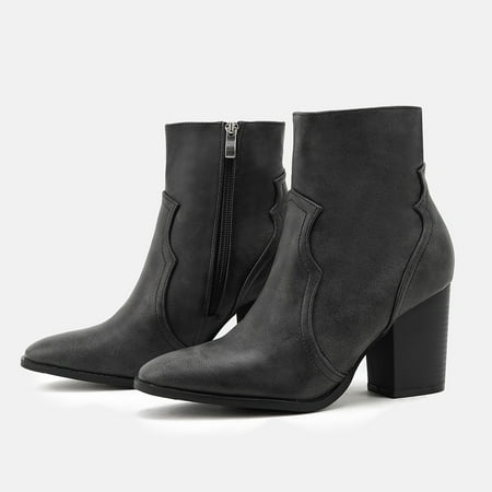 ZMHEGW Women Boots Ankle Autumn And Winter Comtable And Simple Square Heel Pointed Toe Solid Color Zipper Boots Shoes
ZMHEGW Women Boots Ankle Autumn And Winter Comtable And Simple Square Heel Pointed Toe Solid Color Zipper Boots Shoes