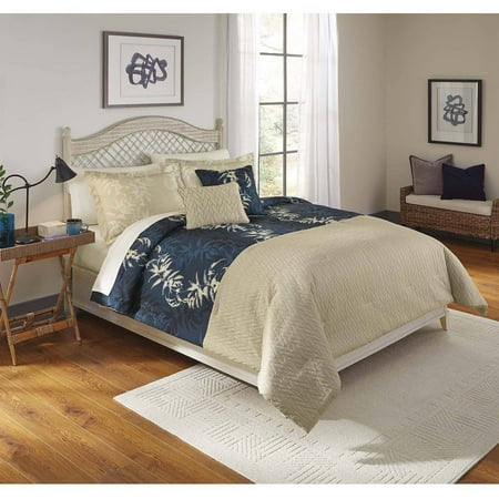 Better Homes and Gardens Indigo Fronds 5-Piece Bedding Comforter Set