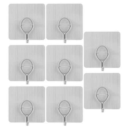 8-Pack Silver Stainless Steel Wall Hooks - Home Bathroom Kitchen Storage Organizer 
8-Pack Silver Stainless Steel Wall Hooks - Home Bathroom Kitchen Storage Organizer