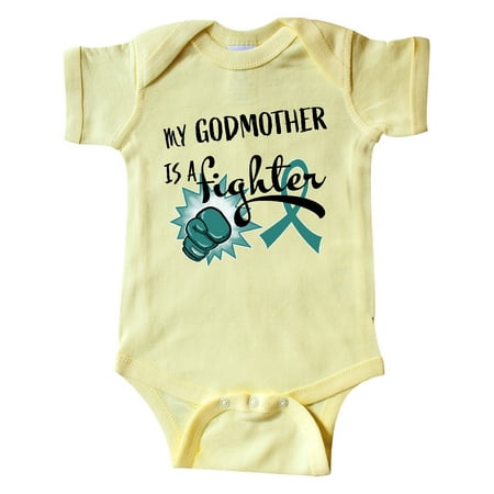 Inktastic Ovarian Cancer Awareness My Godmother is a Fighter Gift Baby Boy or Baby Girl Bodysuit
Inktastic Ovarian Cancer Awareness My Godmother is a Fighter Gift Baby Boy or Baby Girl Bodysuit