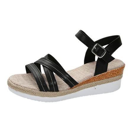 Womens Sandals Women s Summer Thick Bottom Slope Heel Open Toe Sandals Leather Casual Comfortable Sandals Orthopedic Sandals for Women Summer Sandals for Women 2024(Color:Black Size:US 7.5)
Womens Sandals Women s Summer Thick Bottom Slope Heel Open Toe Sandals Leather Casual Comfortable Sandals Orthopedic Sandals for Women Summer Sandals for Women 2024(Color:Black Size:US 7.5)