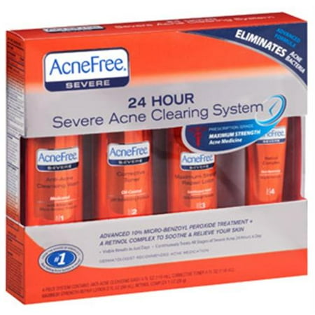 AcneFree 24 Hour Severe Acne Clearing System 1 kit (Pack of 2)