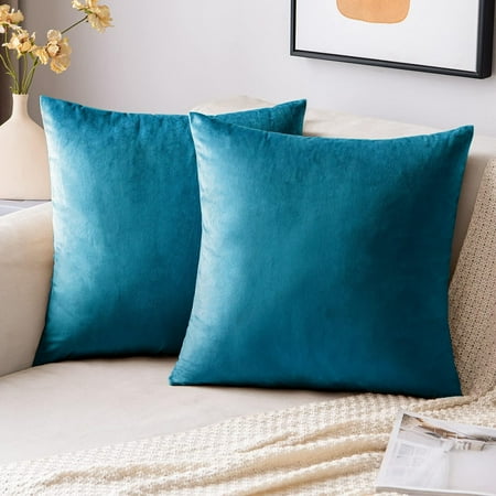 EMEMA Pack of 2 Velvet Throw Pillow Covers Decorative Square Pillowcase Soft Solid Cushion Case for Sofa Bedroom Chair Car 16x16 Inch Teal
EMEMA Pack of 2 Velvet Throw Pillow Covers Decorative Square Pillowcase Soft Solid Cushion Case for Sofa Bedroom Chair Car 16x16 Inch Teal