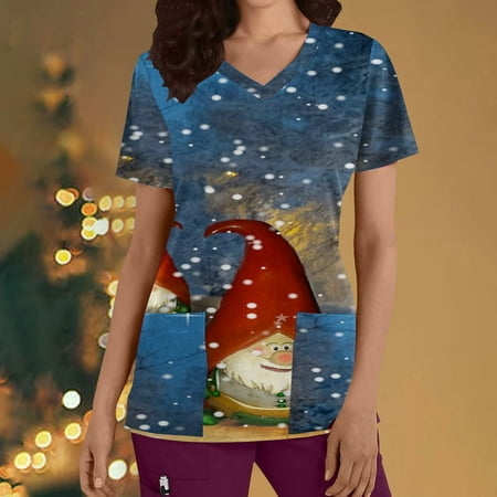 TMOYZQ Christmas Scrubs for Women Casual Xmas Print Professional Scrubs Tops Short Sleeve V Neck Nursing Workwear Tunic Working Uniform Medical Blouse with Pockets
TMOYZQ Christmas Scrubs for Women Casual Xmas Print Professional Scrubs Tops Short Sleeve V Neck Nursing Workwear Tunic Working Uniform Medical Blouse with Pockets