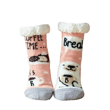DENGDENG Women Animal Print Thickened Fleece Non-slip Winter Carpet Socks Floor Socks Snow Socks
DENGDENG Women Animal Print Thickened Fleece Non-slip Winter Carpet Socks Floor Socks Snow Socks