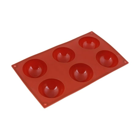 FLOF 6 Hemisphere Silicone Chocolate Mold DIY Semicircle Jelly Cake Baking Tool