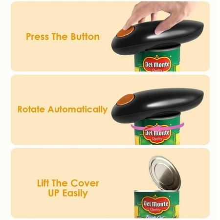 Electric Can Opener One-Press Kitchen Tool with the Safety of Edge for Housewives Seniors Arthritis