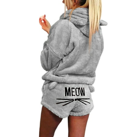 Niuer Women Loose Solid Color Pajamas Set Ladies Fluffy Nightwear Suit 2 Pieces Homewear Top And Shorts Comfy Pjs Grey XL
Niuer Women Loose Solid Color Pajamas Set Ladies Fluffy Nightwear Suit 2 Pieces Homewear Top And Shorts Comfy Pjs Grey XL