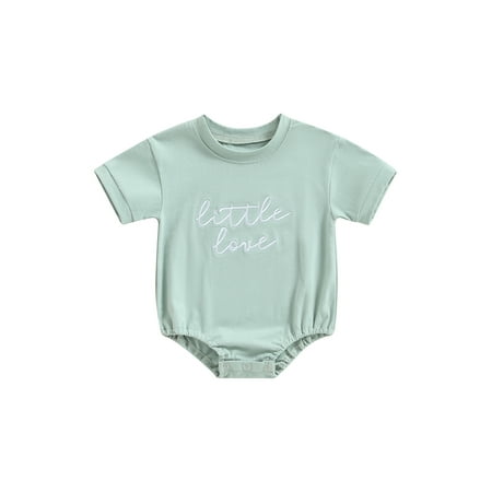 Arvbitana Baby Boys Girls Romper Short Sleeve Round Neck Letter Embroidery Bodysuit Summer Casual Simple Newborn Clothes 0-18M
Arvbitana Baby Boys Girls Romper Short Sleeve Round Neck Letter Embroidery Bodysuit Summer Casual Simple Newborn Clothes 0-18M