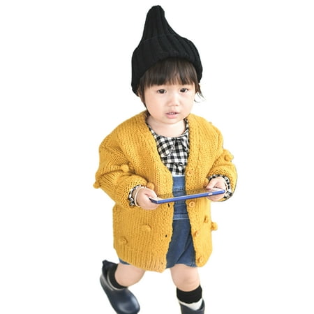 Peyakidsaa Toddler Baby Kids Girl Warm Knitted Coats Ball V-Neck Winter Jackets Cardigan 1-3 Years
Peyakidsaa Toddler Baby Kids Girl Warm Knitted Coats Ball V-Neck Winter Jackets Cardigan 1-3 Years