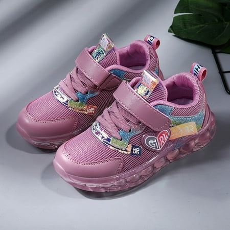 Children s Girls Mesh Breathable Casual Lightweight Lovely Sports Shoes